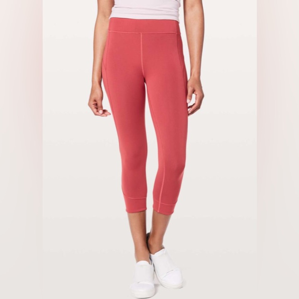 Lululemon - In Movement Crop Everlux 19” - Vintage Rose - Picture 2 of 9